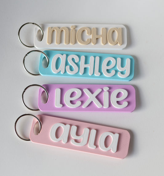 Personalized name keychain